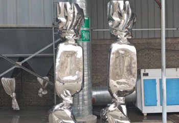 糖果雕塑廠家，仿真不銹鋼糖果雕塑價格