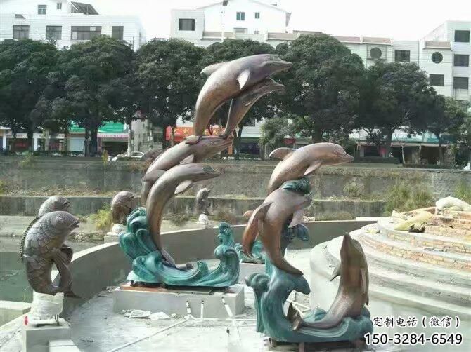 古銅色海豚銅雕塑廠(chǎng)家 大型城市雕塑 商業(yè)街?jǐn)[件 古銅色海豚銅雕塑廠(chǎng)家 大型城市雕塑 商業(yè)街?jǐn)[件