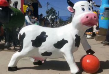 創(chuàng)意玻璃鋼小狗雕塑 步行街店門口雕塑 動物小品