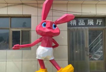 仿真不銹鋼兔子雕塑廠家 店門口園林雕塑 動(dòng)物小品