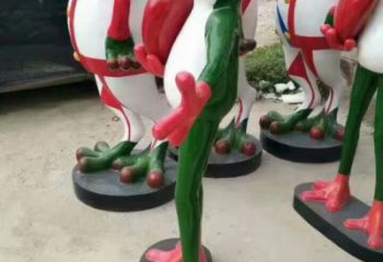 玻璃鋼青蛙雕塑廠家 門(mén)口創(chuàng)意雕塑 售樓處小品