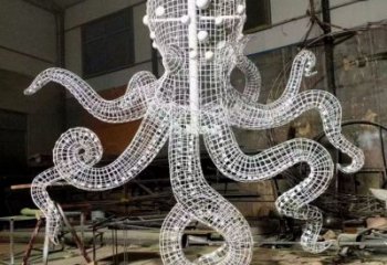 城市鏤空章魚雕塑 風(fēng)景區(qū)彩繪雕塑 抽象擺件