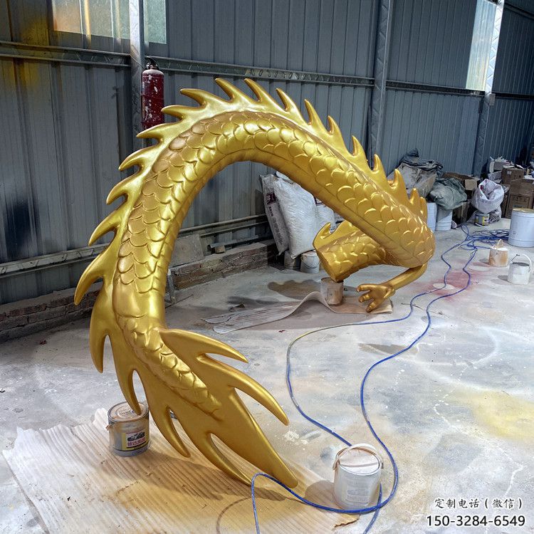 龍形銅雕塑廠家，鑄銅工藝，大型動物雕塑