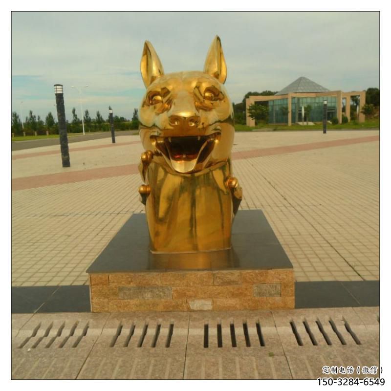 不銹鋼生肖雕塑，鍍鈦工藝，公園廣場戶外擺放 (4)