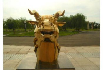 不銹鋼生肖雕塑，鍍鈦工藝，公園廣場戶外擺放 (1)