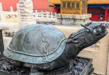 銅海龜?shù)袼苌a(chǎn)制作，神獸動物，仿古公園廣場擺件