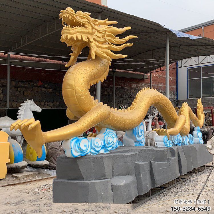 抽象龍頭雕塑，鑄銅動(dòng)物雕塑，房地產(chǎn)售樓處擺件