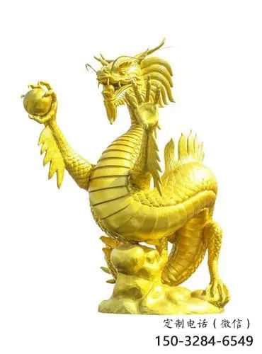 預定龍頭雕塑，鑄銅動物雕塑，房地產售樓處擺件