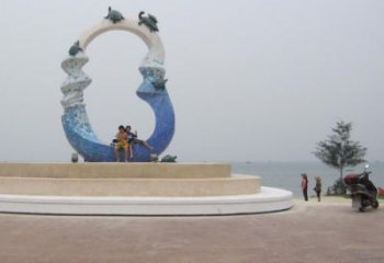 大型不銹鋼海星雕塑 商業(yè)街廣場(chǎng)雕塑 古銅色擺件