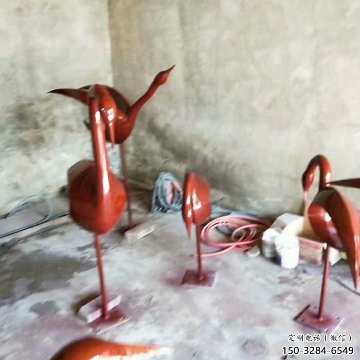 庭院鳥類雕塑，動物主題，鍍銅工藝