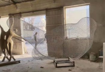 街道鳥類雕塑，動物小品，剪影工藝