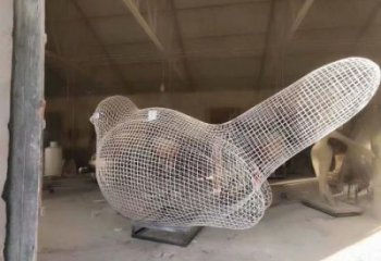 庭院鳥類雕塑，動物小品，網(wǎng)格工藝