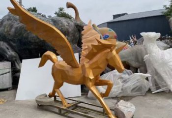 幼兒園天馬雕塑，動物文化，剪影工藝