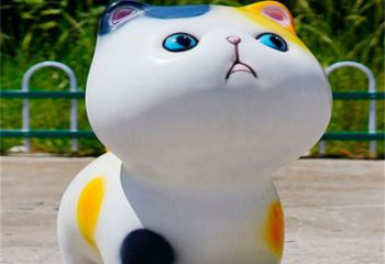 城市貓咪雕塑，網(wǎng)格體育雕塑，古銅效果
