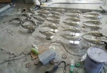 城市魚形雕塑，網格體育雕塑，古銅效果