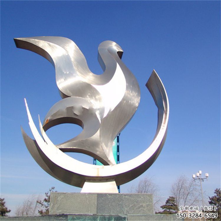 小區(qū)鴿子雕塑,拉絲鳥(niǎo)類(lèi)雕塑,抽象效果 小區(qū)鴿子雕塑,拉絲鳥(niǎo)類(lèi)雕塑,抽象效果