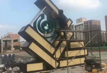 小區(qū)書籍雕塑，拉絲景觀雕塑，抽象效果