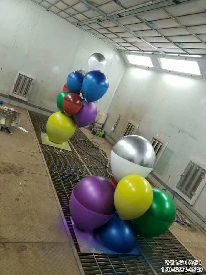 小區氣球雕塑，拉絲景觀雕塑，抽象效果