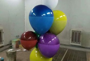 售樓部氣球雕塑，噴砂發光雕塑，烤漆題材