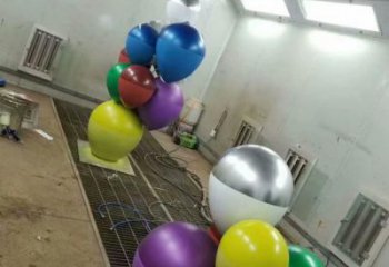 小區氣球雕塑，拉絲景觀雕塑，抽象效果