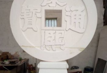 農(nóng)村銅錢雕塑，標(biāo)識(shí)景觀雕塑，抽象效果
