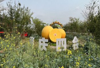 檸檬雕塑，水果仿真擺件，公園廣場雕塑 (7)