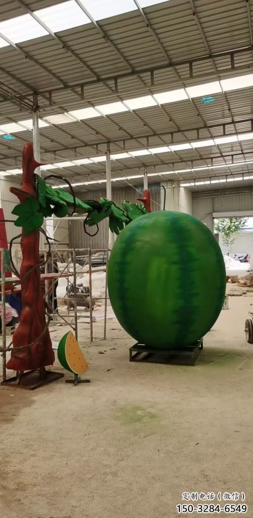 園林西瓜雕塑 城市廣場雕塑 步行街?jǐn)[件 園林西瓜雕塑 城市廣場雕塑 步行街?jǐn)[件