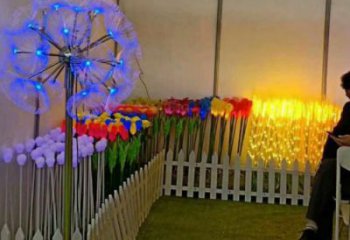 公園蒲公英雕塑 創(chuàng)意企業(yè)花卉雕塑 美陳植物雕塑