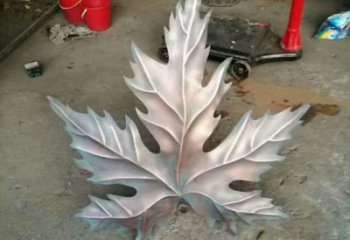 樹(shù)葉雕塑 抽象藝術(shù)植物雕塑 烤漆花卉雕塑