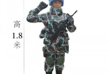 街道交警雕塑 現(xiàn)代景觀士兵雕塑 彩繪軍人雕塑