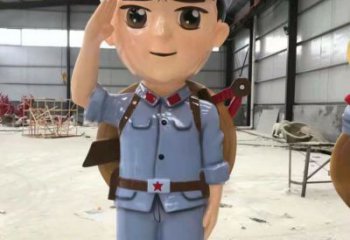 街頭交警雕塑 大型別墅區(qū)軍人雕塑 鋼管士兵雕塑