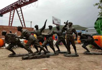 住宅小區(qū)交警雕塑 啞光軍人雕塑 公園士兵雕塑