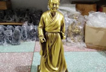 商業街華佗雕塑 烤漆名醫雕塑 彩繪藥王雕塑