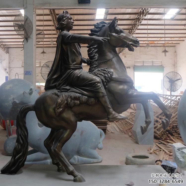 大型騎馬人雕塑 門(mén)口創(chuàng)意雕塑 售樓處小品