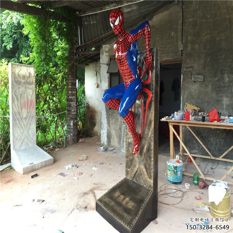 店門口蜘蛛俠雕塑 創(chuàng)意景觀雕塑 卡通擺件 店門口蜘蛛俠雕塑 創(chuàng)意景觀雕塑 卡通擺件