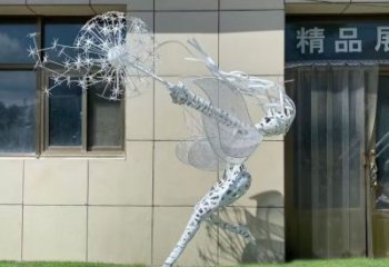 烤漆小精靈雕塑 景觀卡通雕塑 室內(nèi)動漫雕塑