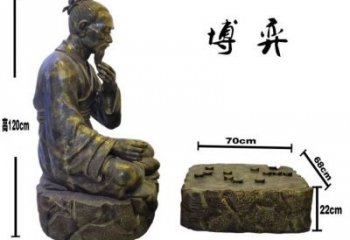 仿古下象棋雕塑 彩繪雕塑 現代民俗雕塑