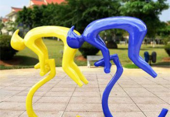自行車雕塑生產 啞光體育雕塑 公園運動員雕塑