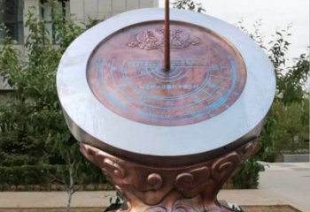 別墅區(qū)日晷雕塑 大型別墅區(qū)雕塑 剪影計時雕塑