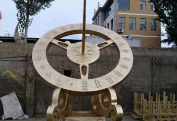 廣場(chǎng)日晷雕塑 抽象計(jì)時(shí)雕塑 烤漆雕塑