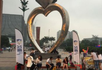 指環(huán)雕塑 標(biāo)識校園戒指環(huán)雕塑 商業(yè)街標(biāo)識雕塑