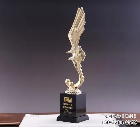 烤漆獎杯雕塑 鋼管標識雕塑 室內(nèi)紀念雕塑