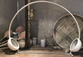 別墅區(qū)耳麥雕塑 大型別墅區(qū)耳機(jī)雕塑 剪影音樂雕塑