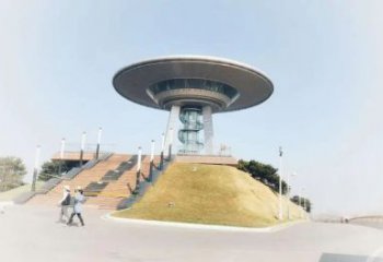 中式飛碟雕塑 啞光飛船雕塑 游樂(lè)場(chǎng)宇宙雕塑