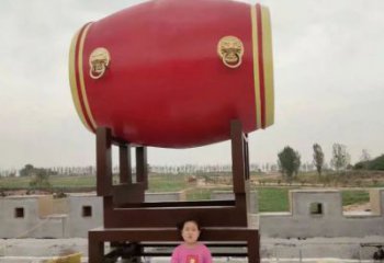 大型戰鼓雕塑 鍛造發光喜慶雕塑 房地產民族雕塑