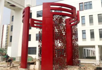 房地產(chǎn)大門雕塑，創(chuàng)意設(shè)計不銹鋼大門雕塑