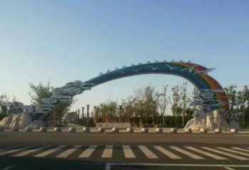 云朵大門雕塑，公園美陳元素，不銹鋼云朵大門雕塑