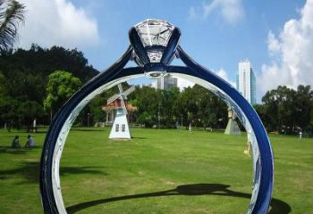 戒指大門雕塑，現代景觀小品，不銹鋼戒指拱門雕塑