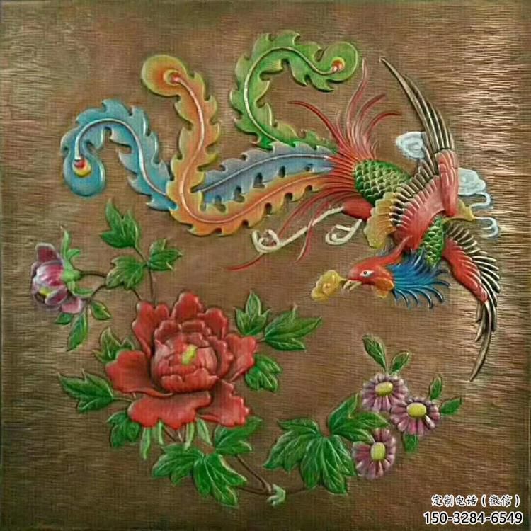 鳳凰浮雕觀賞型，街景小品，動(dòng)物浮雕主題常用