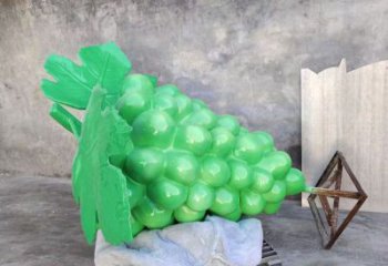 中式果籃雕塑定價，街頭雕塑，葡萄果籃雕塑工程